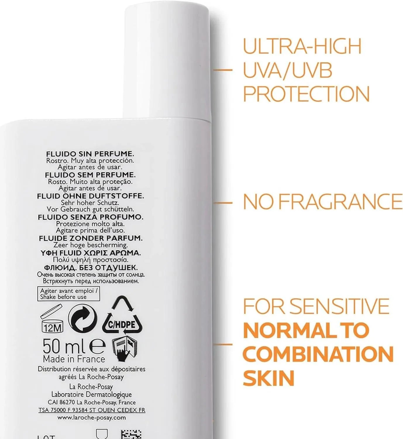 La Roche-Posay Anthelios UVMUNE 400 Invisible Fluid SPF50+ (50ml) ( Original Factory Leftover ) Glamour Glow